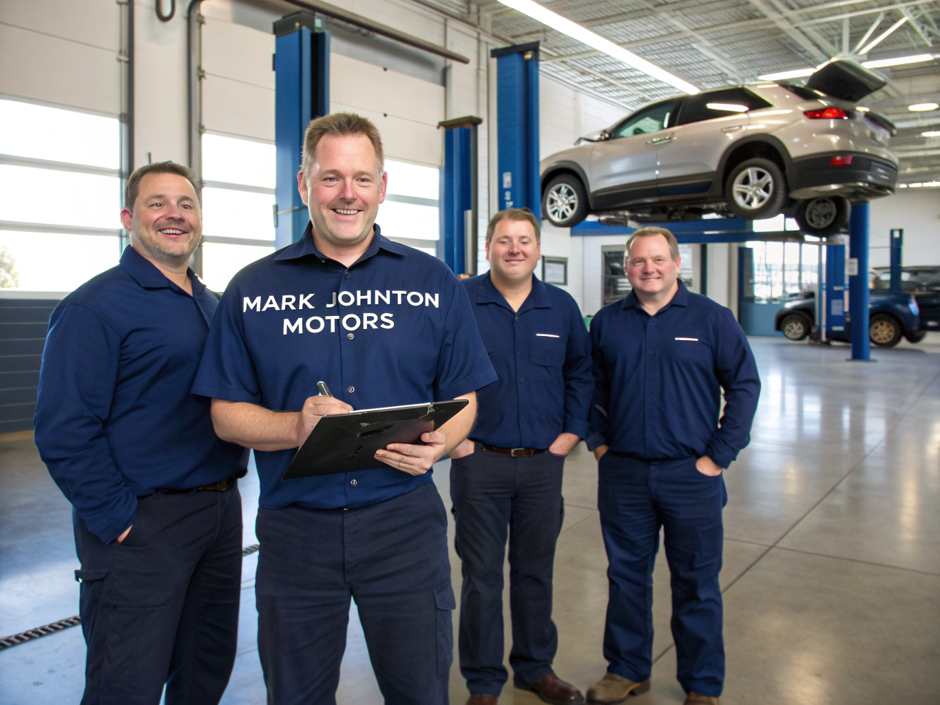 Roy and team celebrating 25 years of automotive service