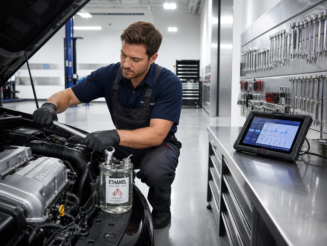 Roy's Auto Repair master mechanic working on a vehicle in San Fernando Valley shop